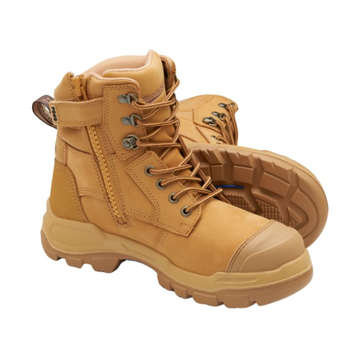 BLUNDSTONE ROTOFLEX - STEEL - STYLE 9060 - ZIP/LACE WHEAT - SIZE 8
