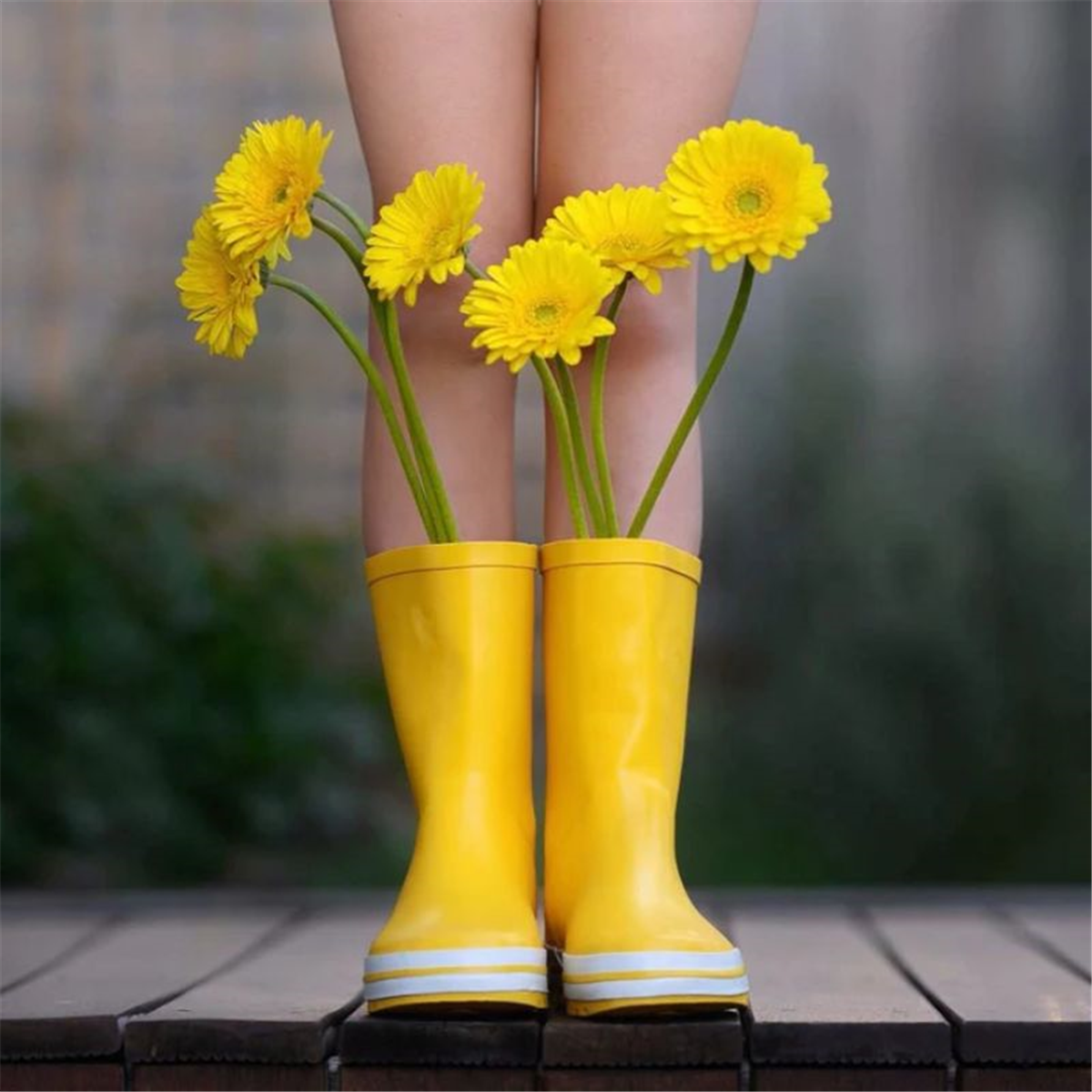 Kids Skeanie Gumboots - Yellow