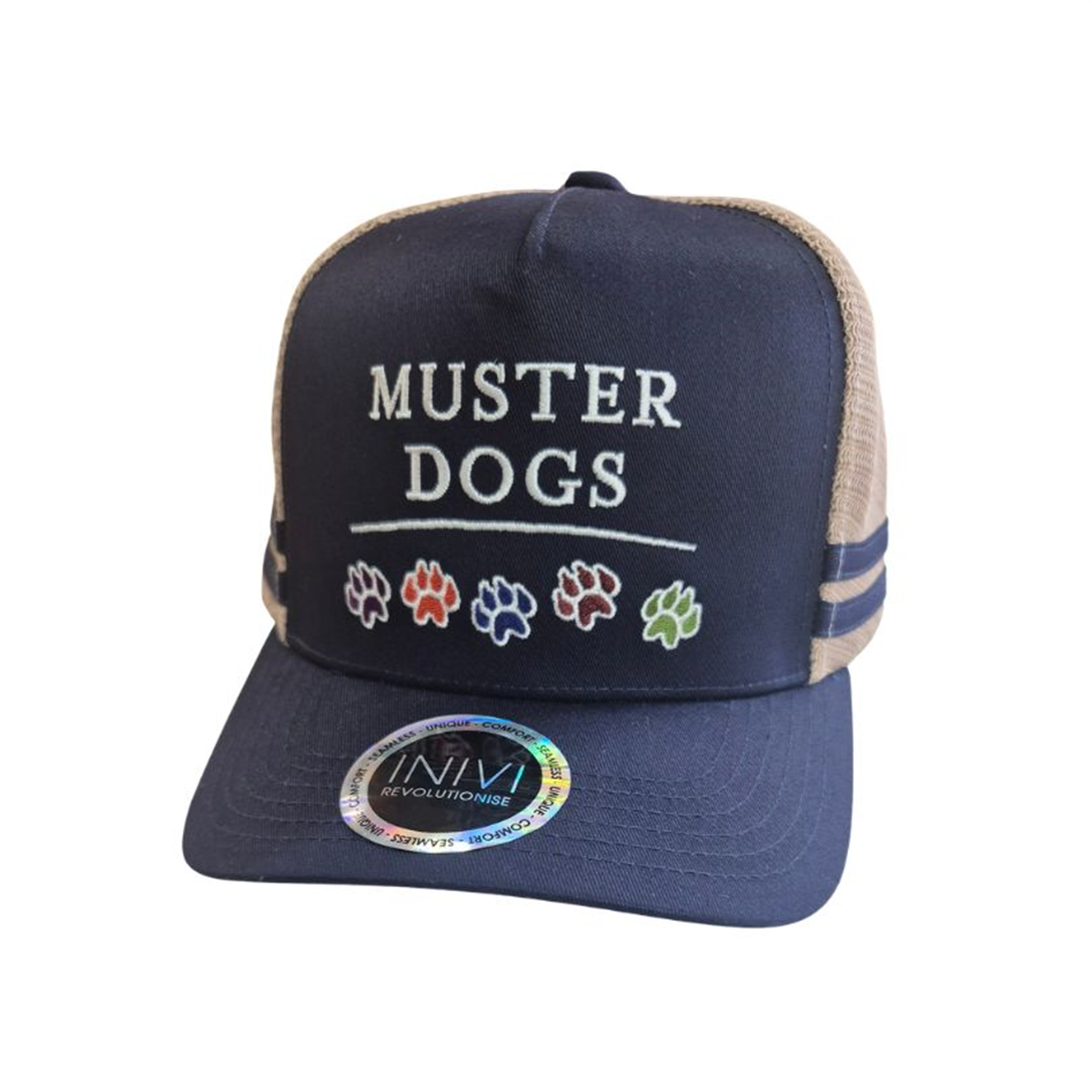 Muster Dogs Truckers Cap - Navy & Khaki