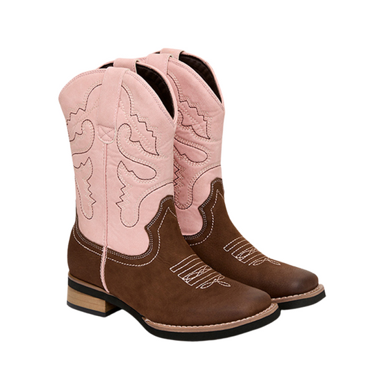 Baxter Youth Western Boots - Light Pink