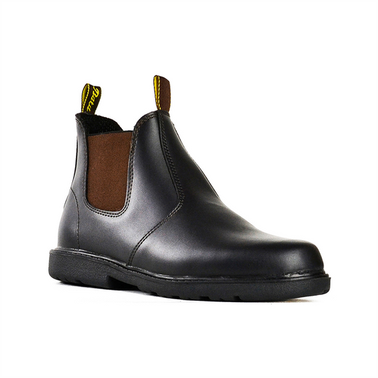 Bata Kanga Adult Elastic Sided Boots - Brown - Size 8