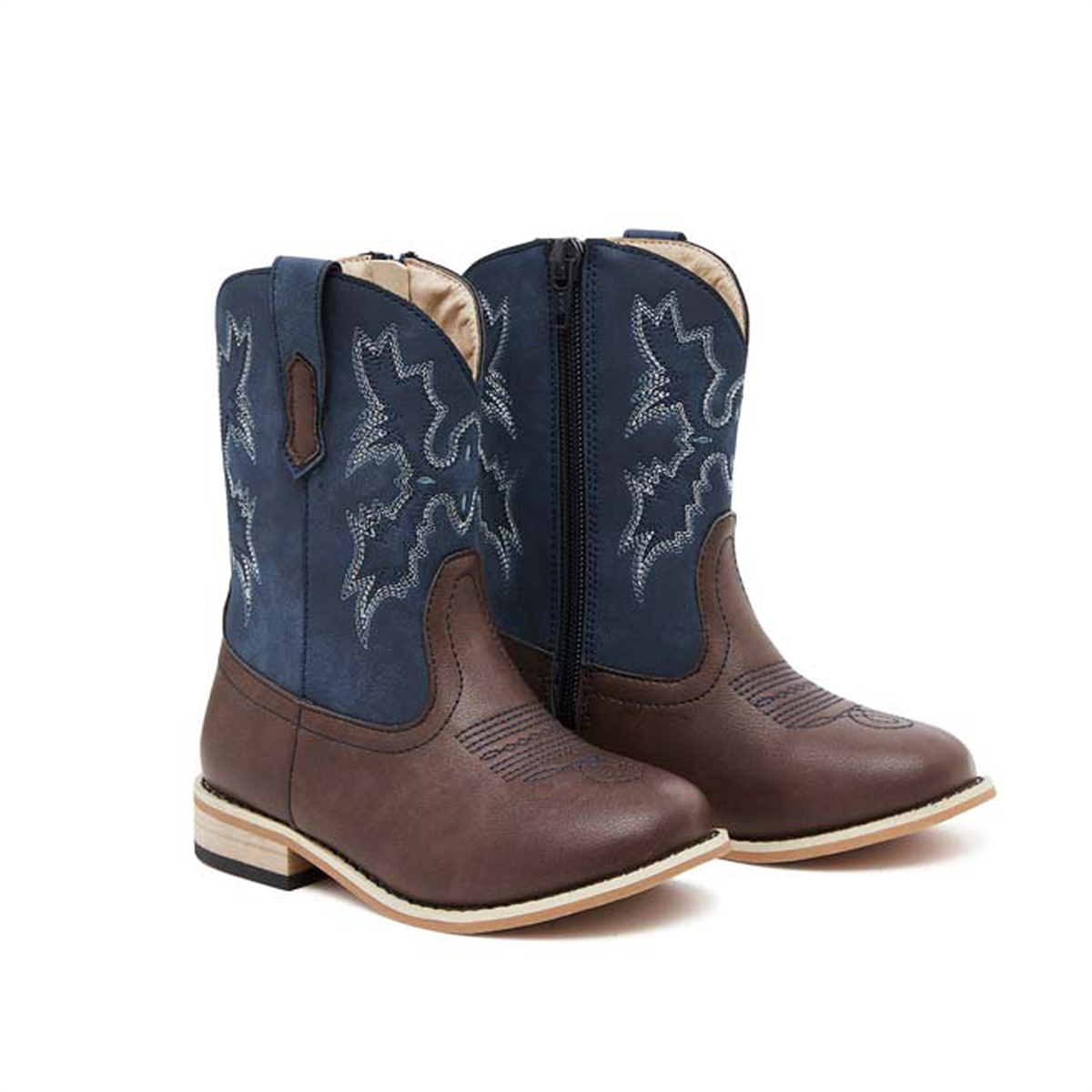 Baxter Junior Western Boots - Navy