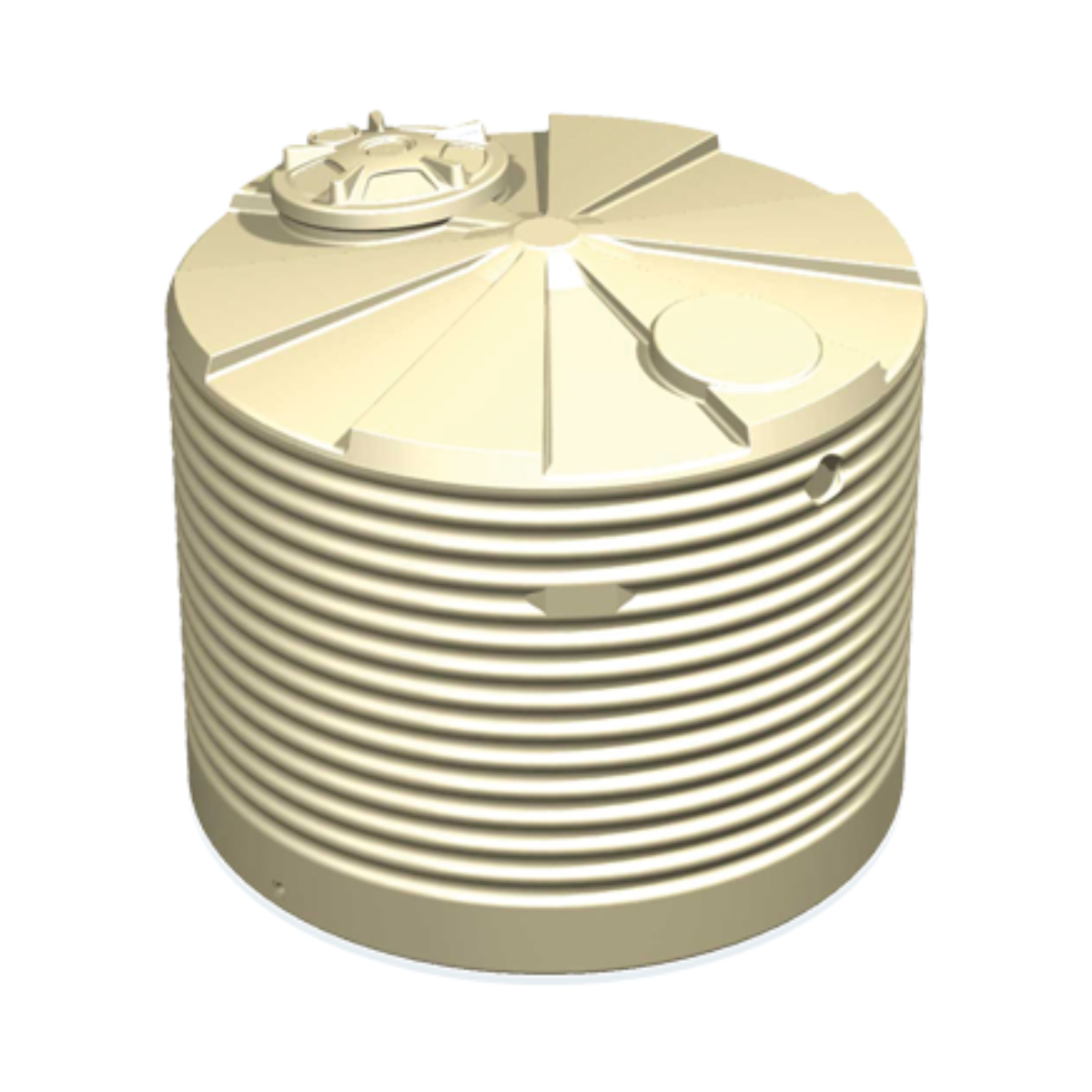 Team Poly 2300 Litre Squat Round Rainwater Tank