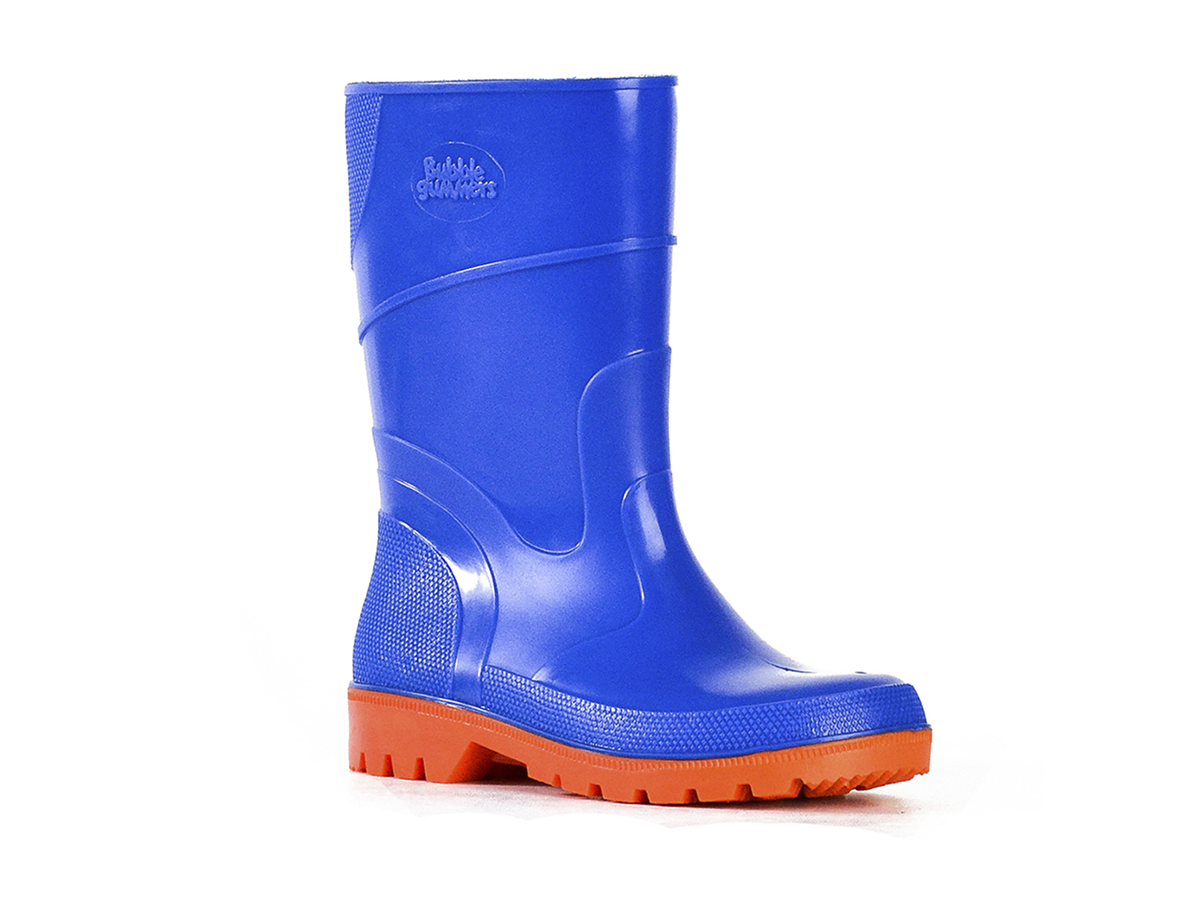 Kids Bubblegummer Gumboots - Cobalt/Orange