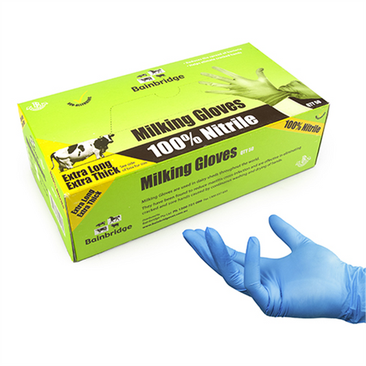 Extra Long and Thick Nitrile Gloves - X Large - 50 Pack