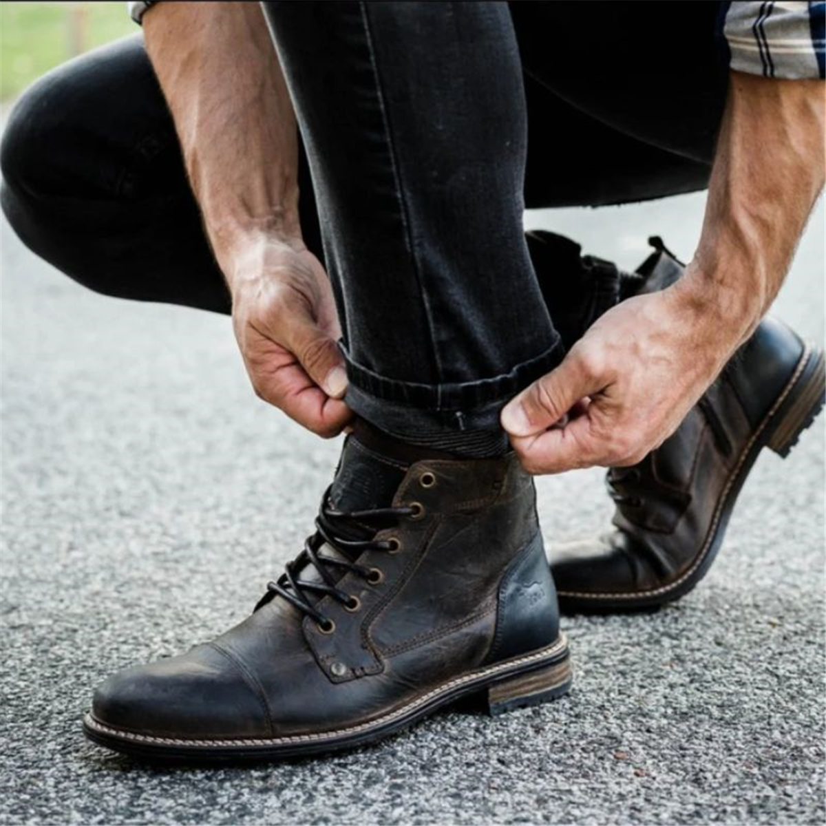 Wild Rhino Clifton Lace-up Boot - Dark Brown