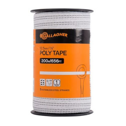 Gallagher 12.5mm White Poly Tape