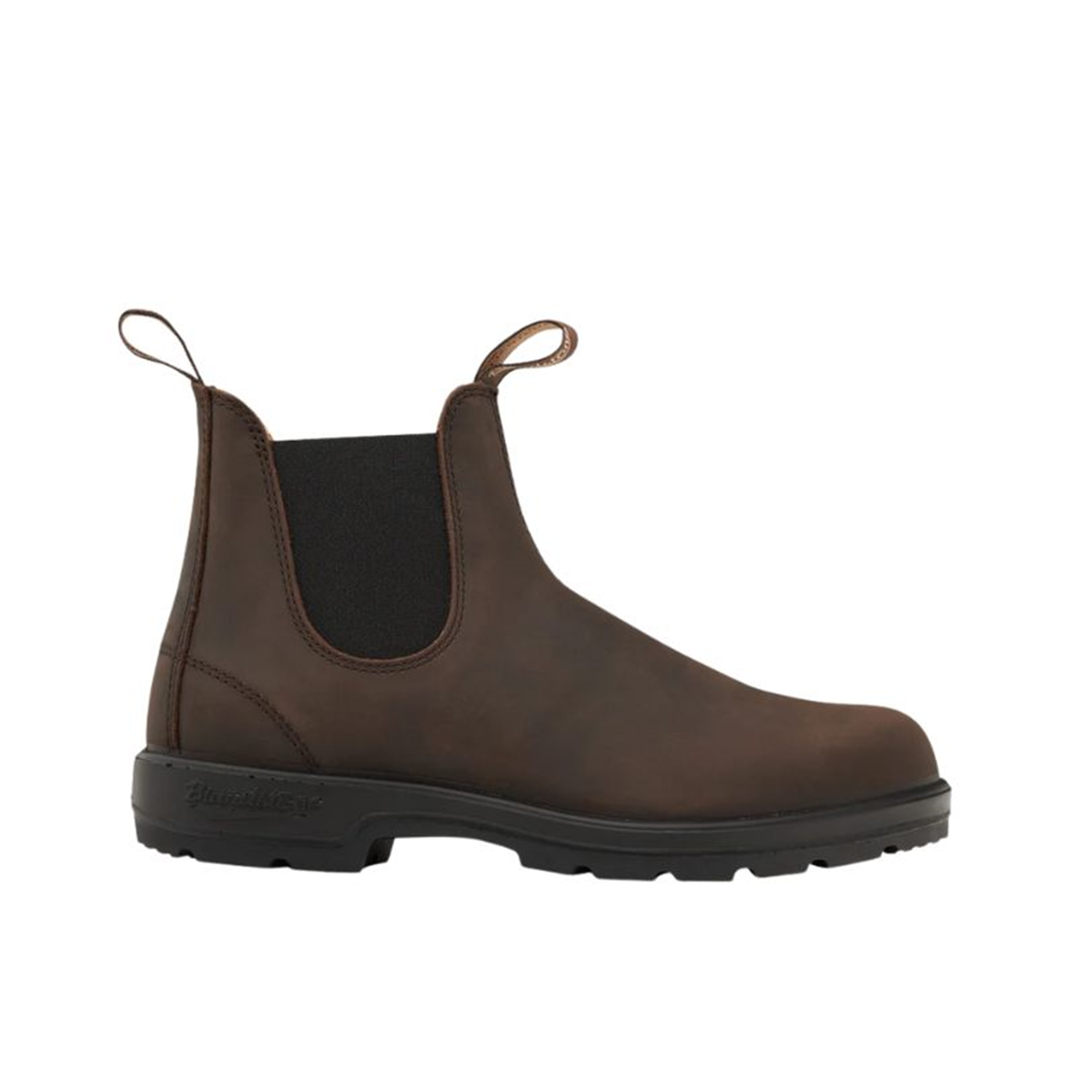 A side angle of the brown Blundstone 2340 Classic Series boot, highlighting its dark elastic gusset
