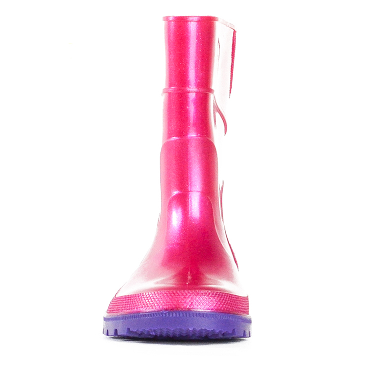 Kids Bubblegummer Gumboots - Pink Glitter/Purple