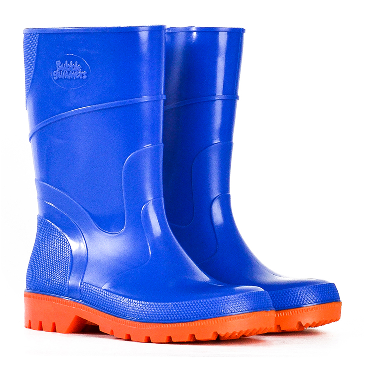 Kids Bubblegummer Gumboots - Cobalt/Orange