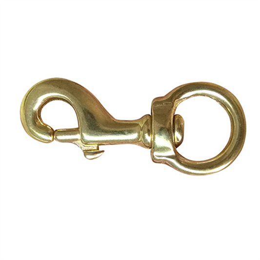 Bainbridge Brass Round Eye Swivel Hooks 19mm