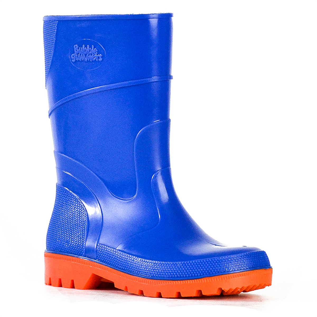 Kids Bubblegummer Gumboots - Cobalt/Orange