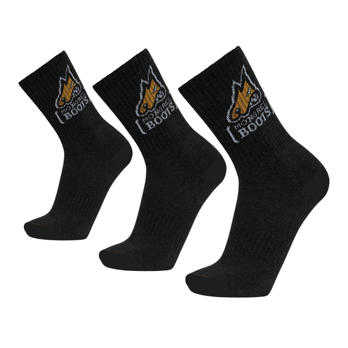 Mongrel 3 Pack Bamboo Socks Size 5-11