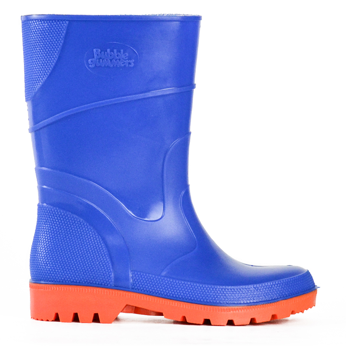 Kids Bubblegummer Gumboots - Cobalt/Orange