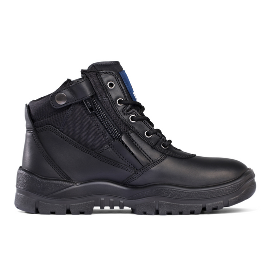 Mongrel 961060 Zip Sider Work Boot - Black - Size 4
